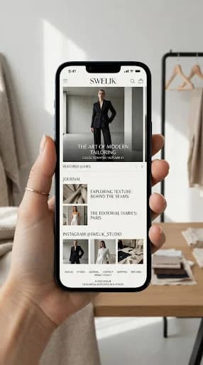 Illustrative mobile website layout